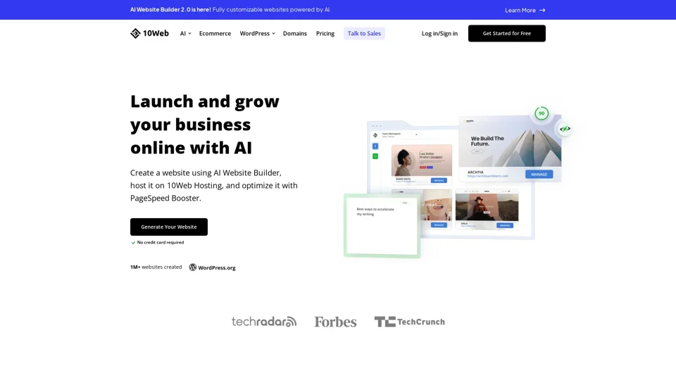 Launch and Grow Your Business Online with 10Web