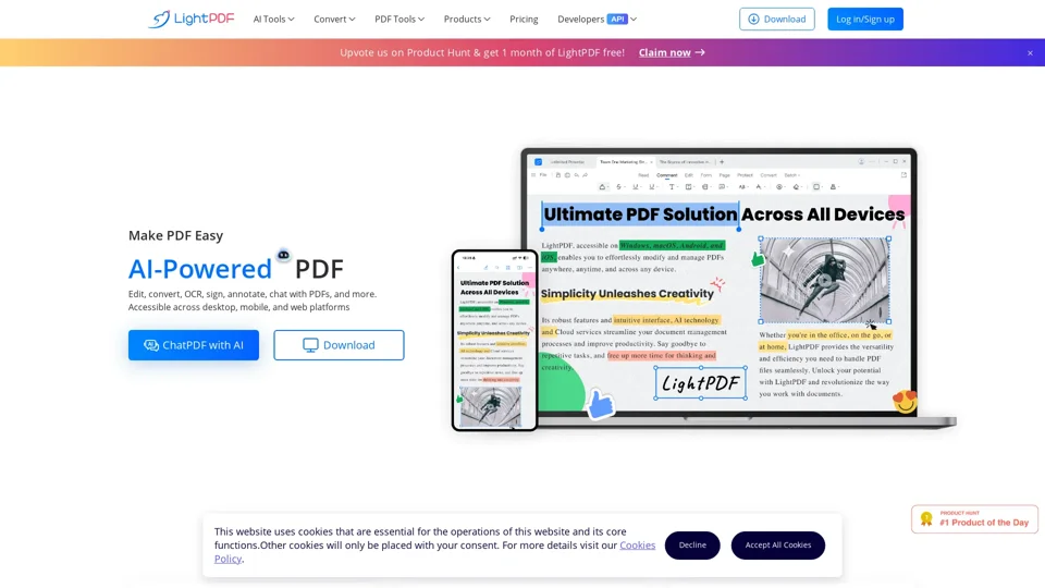 AI-Powered Free Online PDF Editor, Converter & Reader - LightPDF