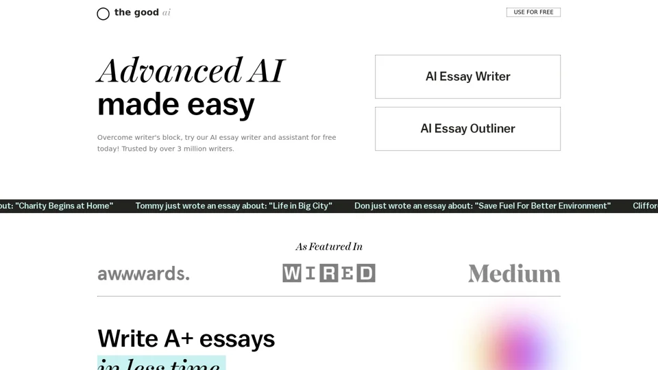 AI Essay Writer | Free Essay Writer