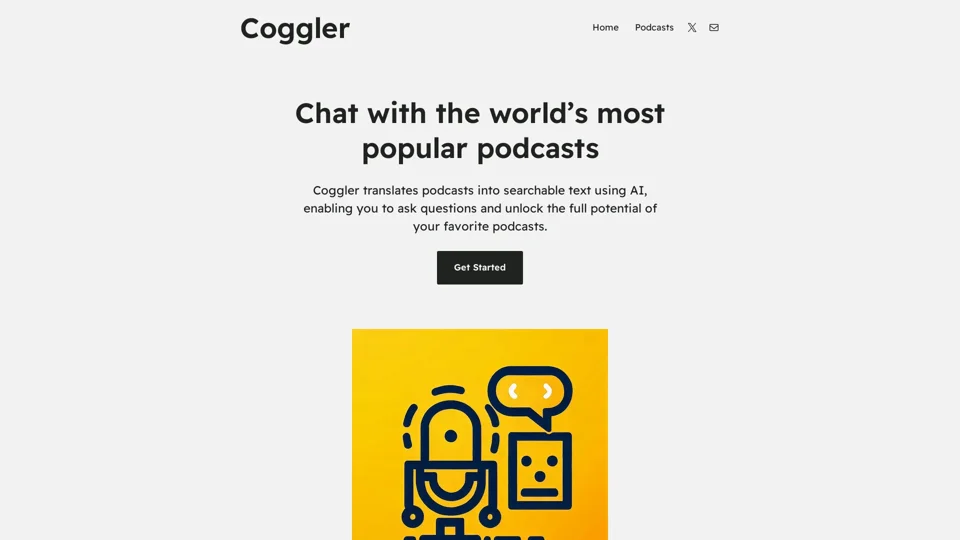 Coggler - Chat with the world's most popular podcasts