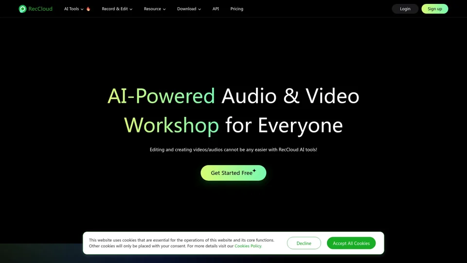 RecCloud - AI-Powered Speech to Text, TTS, Subtitle Generator & Video Translation Tool