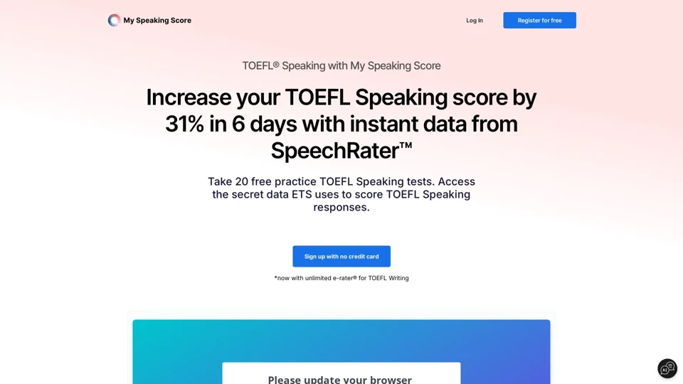 TOEFL® Speaking and Writing: SpeechRater™ and e-rater® scores