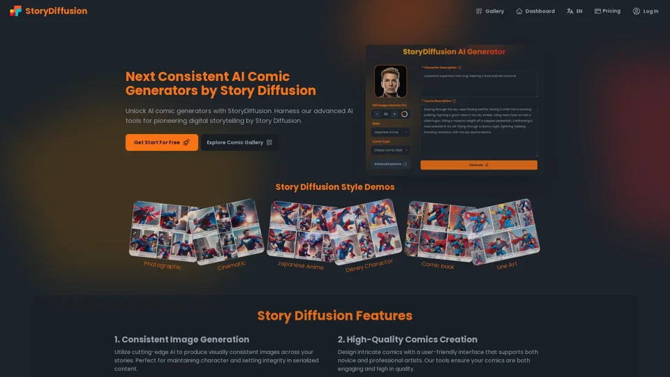 StoryDiffusion - Next Consistent AI Comic Generators by Story Diffusion